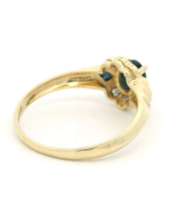 9ct Yellow Gold Diamond and Sapphire Ring
