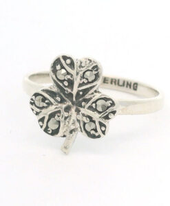 Sterling Silver Marcarsite Shamrock Ring