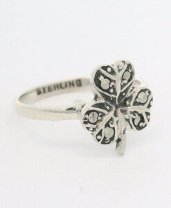 Sterling Silver Marcarsite Shamrock Ring