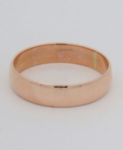 Antique 9ct Rose Gold Wedding Band Ring 4mm dated 1926