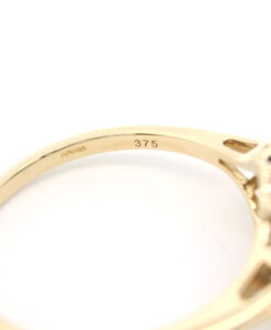 9ct Yellow Gold Sapphire and Diamond Ring