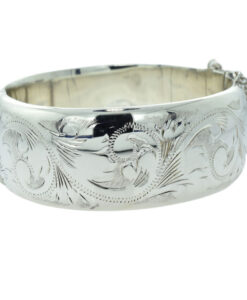 Wide Sterling Silver Bangle dated 1975