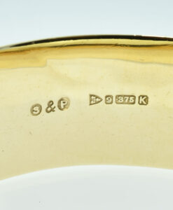 Vintage 9ct Gold Ruby Bangle Chester 1960