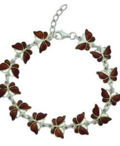 Sterling Silver Guilloche Butterfly Bracelet by Volmer Bahner