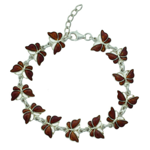 Sterling Silver Guilloche Butterfly Bracelet by Volmer Bahner