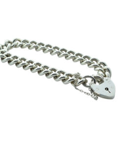 Vintage Sterling Silver Curb Link Bracelet London 1978