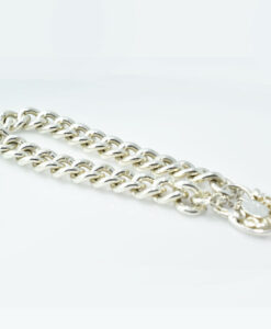 Vintage Sterling Silver Curb Link Charm Bracelet