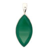 Sterling Silver Green Onyx Pendant