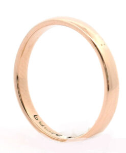Vintage 9ct Rose Gold Wedding Band Ring 3mm