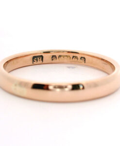 Vintage 9ct Rose Gold Wedding Band Ring 3mm