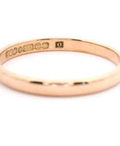 Vintage 9ct Rose Gold Wedding Band Ring