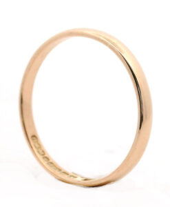 Vintage 9ct Rose Gold Wedding Band Ring