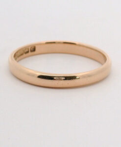 Antique 9ct Rose Gold Wedding Band Ring