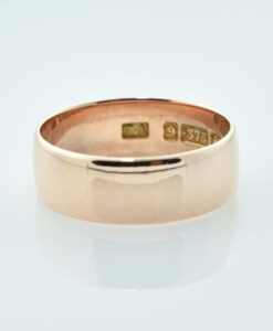 Antique 9ct Rose Gold Wedding Band Ring 6mm