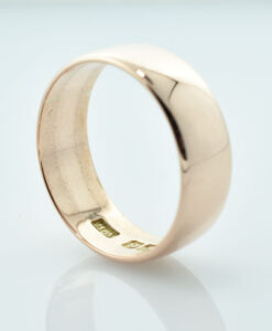 Antique 9ct Rose Gold Wedding Band Ring 6mm