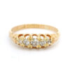 Antique Gold Five Stone Diamond Gypsy Ring