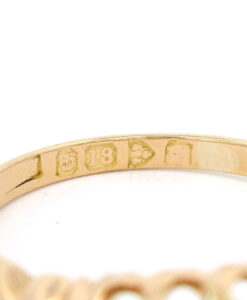 Antique 18ct Gold Five Stone Diamond Gypsy Ring