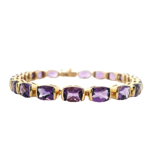 14ct Gold Amethyst Bracelet