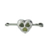 Vintage Good Luck Shamrock Heart Brooch