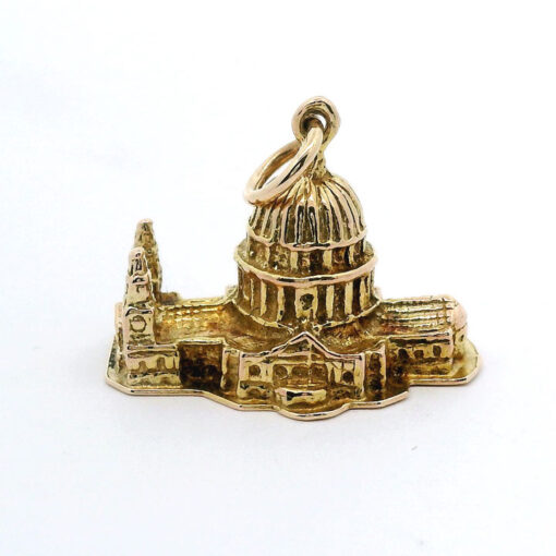 Vintage 9ct Gold St Pauls Cathedral Charm by Georg Jensen 1961