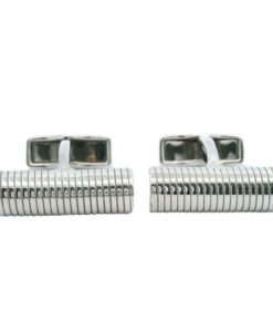 Tateossian Sterling Silver Cylinder Tube Cufflinks