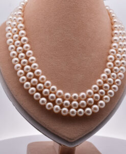 JKa Kohle Triple Row Cultured Pearl Necklace