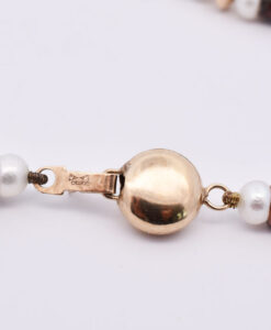 Vintage 9ct Gold Agate and Pearl Necklace