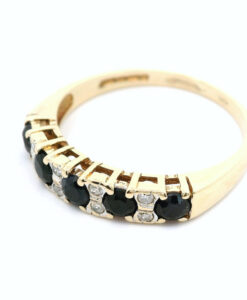 9ct Gold Sapphire and Diamond Ring