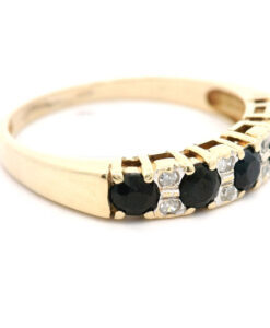 9ct Gold Sapphire and Diamond Ring