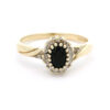 9ct Yellow Gold Sapphire and Diamond Cluster Ring