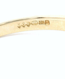 9ct Yellow Gold Sapphire and Diamond Cluster Ring