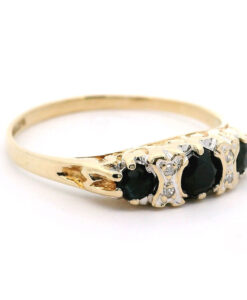 9ct Gold Sapphire and Diamond Ring