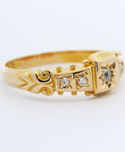 Antique 18ct Gold Diamond Five Stone Ring