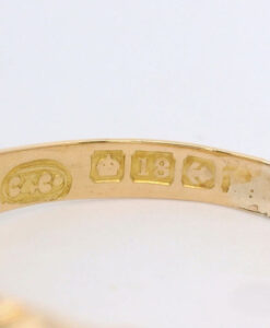 Antique 18ct Gold Diamond and Ruby Gypsy Ring