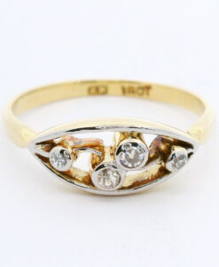 Antique 18ct Gold Diamond Four Stone Ring