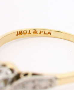 Vintage 18ct Gold & Platinum Diamond Solitaire Ring