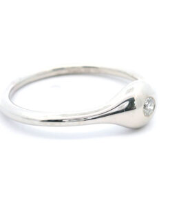 PANDORA 18K White Gold .05ct Diamond Ring
