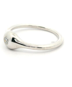 PANDORA 18K White Gold .05ct Diamond Ring