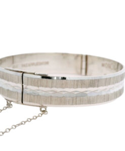 Vintage Solid Sterling Silver Round Bangle dated 1967