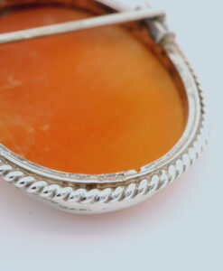 Vintage Sterling Silver Cameo Brooch