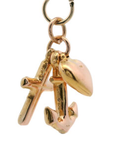 9ct Gold Faith Hope and Charity Charm by Georg Jensen