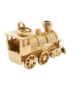 Vintage 9ct Gold Locomotive Train Charm