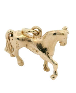 Vintage 9ct Gold Solid Horse Charm