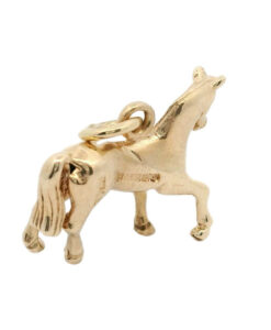 Vintage 9ct Gold Solid Horse Charm