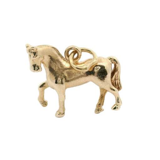 Vintage 9ct Gold Solid Horse Charm