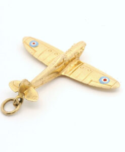 Vintage 9ct Gold RAF Spitfire Charm