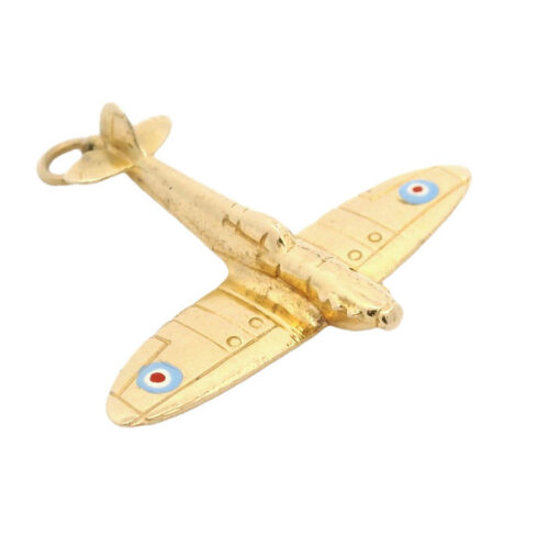 Vintage Gold RAF Spitfire Charm