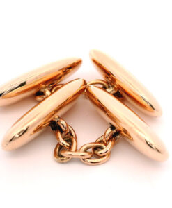 Antique 9ct Rose Gold Bean Cufflinks