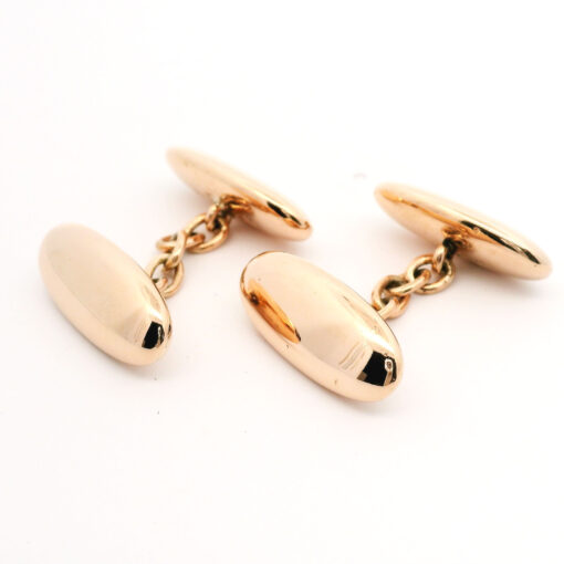 Antique Rose Gold Bean Cufflinks