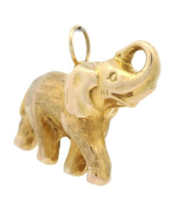 Vintage 9ct Gold Elephant Pendant by Georg Jensen